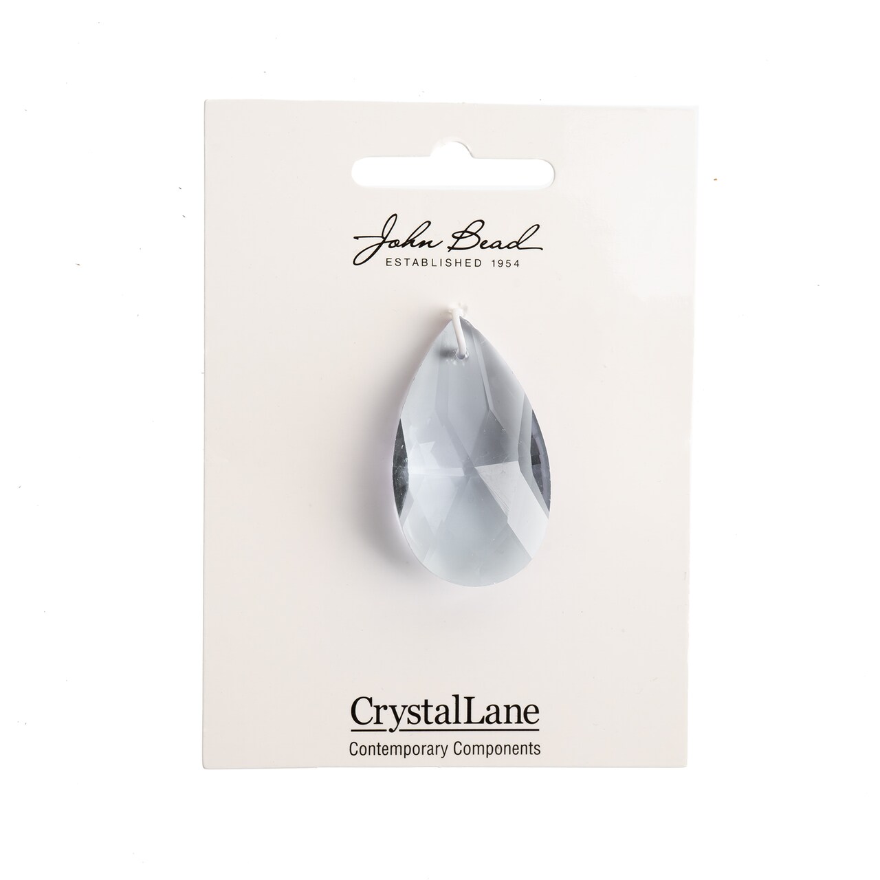 Crystal Lane DIY 22x38mm Teardrop Faceted Crystal Glass Pendants, 1pc